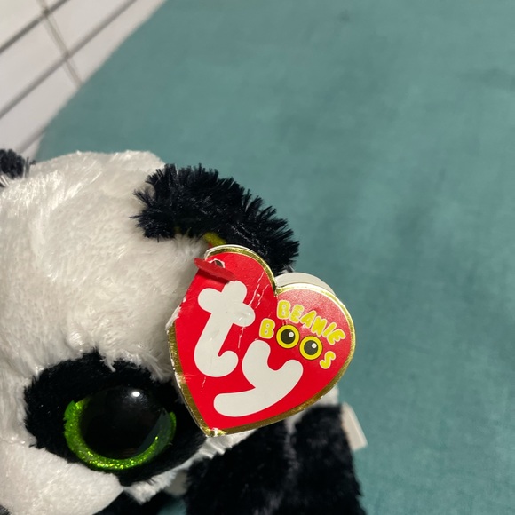 TY Beanie Boo Bamboo The Panda 6” Great Condition With Tag Green Eyes - Picture 3 of 6